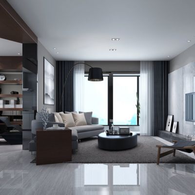 现代冷淡风客餐厅