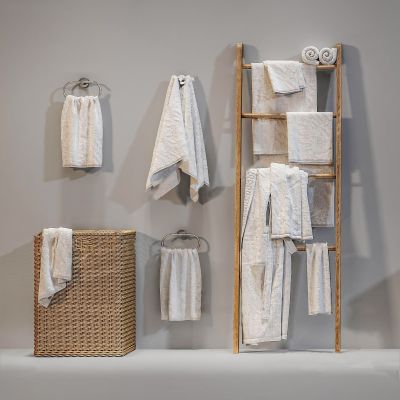 北欧卫浴毛巾架浴袍组合