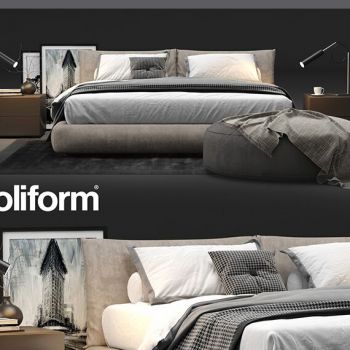 意大利Poliform现代风格床组合