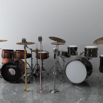 话筒，流行音乐鼓