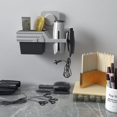 理发器，啫喱水，化妆品，剪刀，梳子