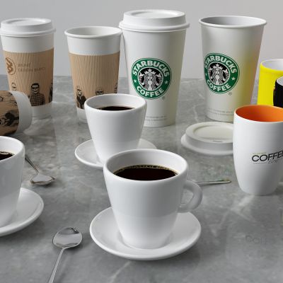 杯子，奶茶，咖啡，塑料杯