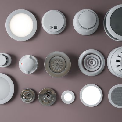 喷淋，烟感，筒灯，通风口