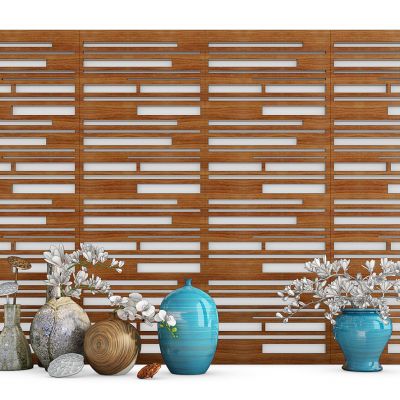 新中式隔断花艺组合