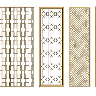 新中式隔断屏风组合