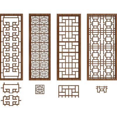 新中式隔断屏风组合