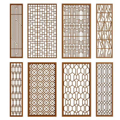 现代屏风隔断花格