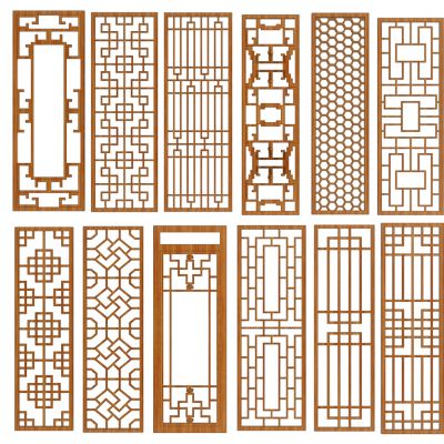 新中式屏风花格