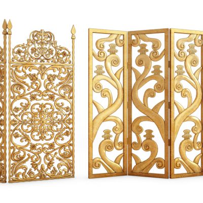 欧式豪华雕花屏风