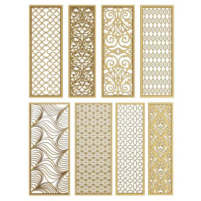 欧式雕花屏风隔断组合