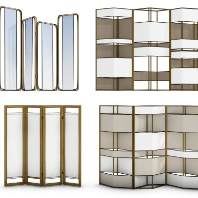 现代屏风隔断组合