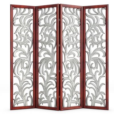 新古典镂空雕花玄关隔断