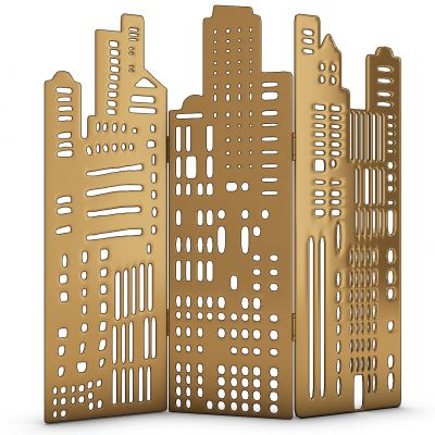 现代创意高楼形状屏风东南亚风格