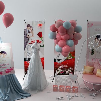 气球，婚庆展架，婚纱，婚礼