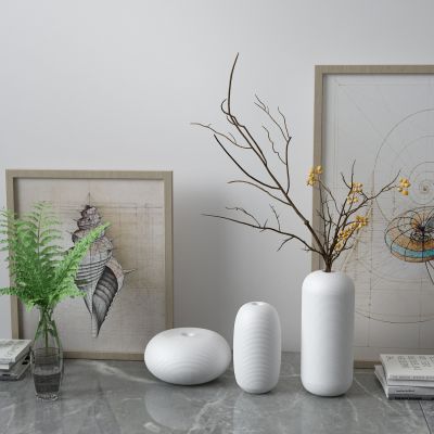 装饰画，饰品摆件，花瓶，书籍