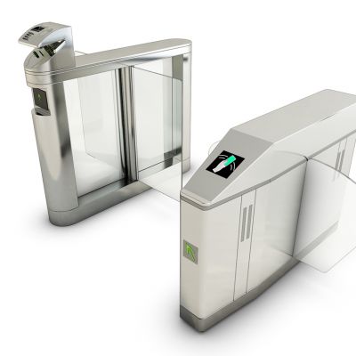 现代办公楼大堂通道翼闸防尾随速通门