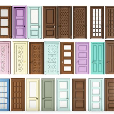 北欧推拉木门组合