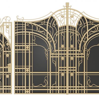 欧式铁艺雕花大门
