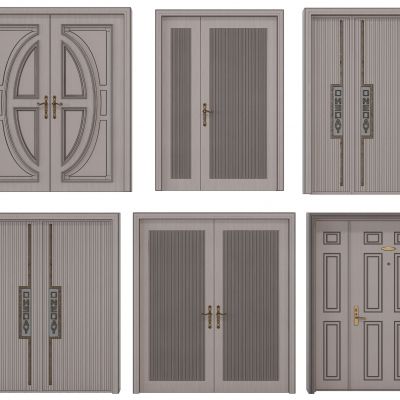 现代实木双开门组合