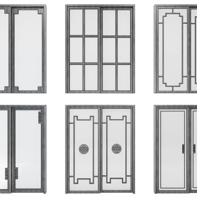 新中式推拉门玻璃门