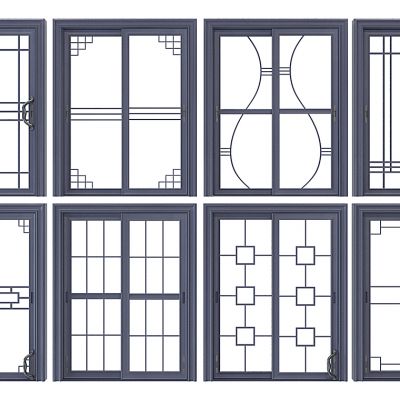 新中式门窗推拉门