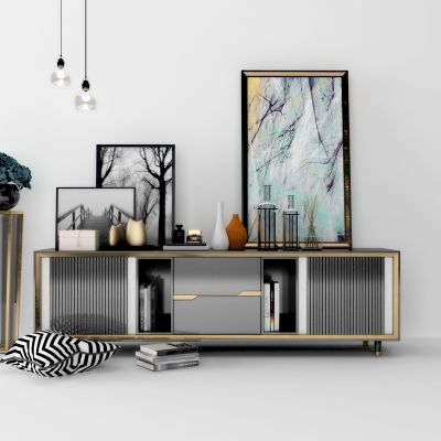 现代电视柜摆件