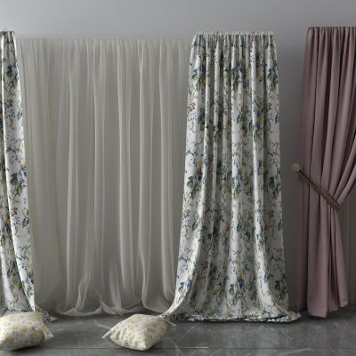 窗帘，纱帘，双层帘