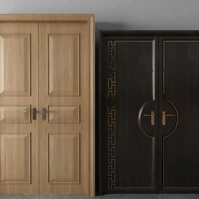 双开门，实木门