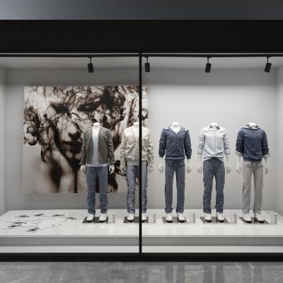 橱窗，模特，衣服