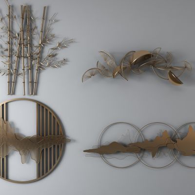 墙饰，挂件，竹，铁艺