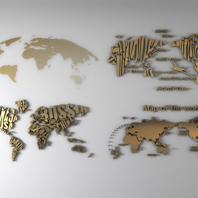 地图，挂件，墙饰