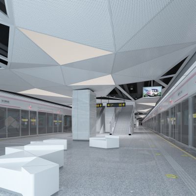 地铁站台3D模型