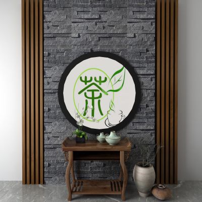 背景墙，端景台