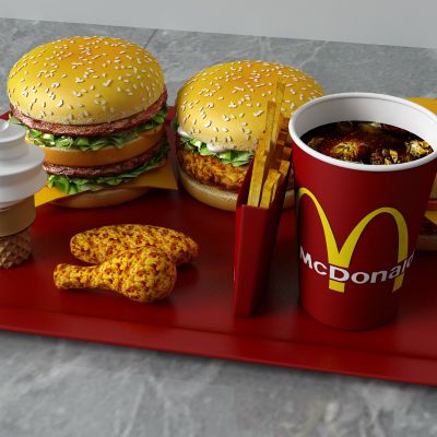 食物，汉堡包，冰淇淋，鸡腿