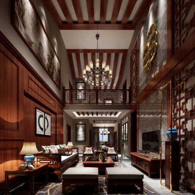 中式风格别墅大堂