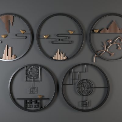 中式挂件背景墙饰