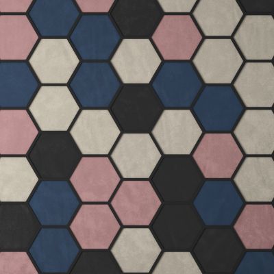 几何六边形背景墙