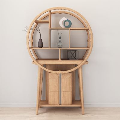 实木 玄关柜 博古架 