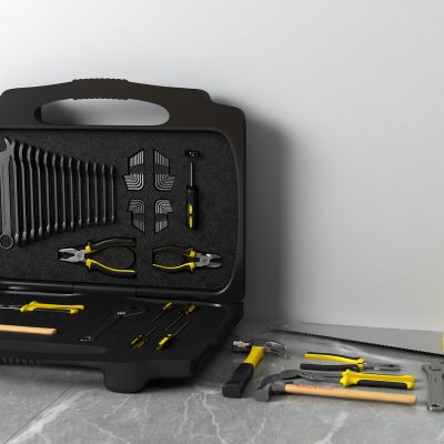 工具箱，锯子，钳子，锤子