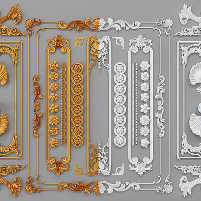 歐式雕刻雕花3d模型免費下載