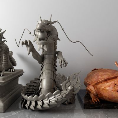 石雕，雕像，龙，乌龟