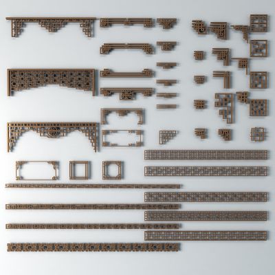 雕花，屏风，构件