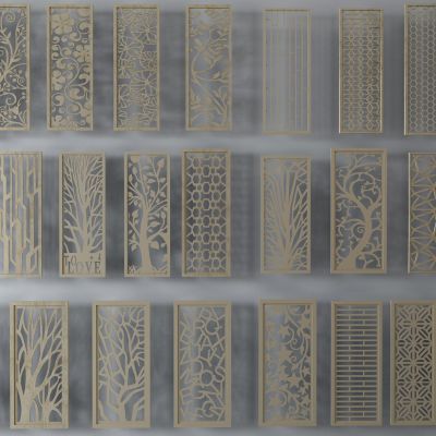 隔断，屏风，花格栅