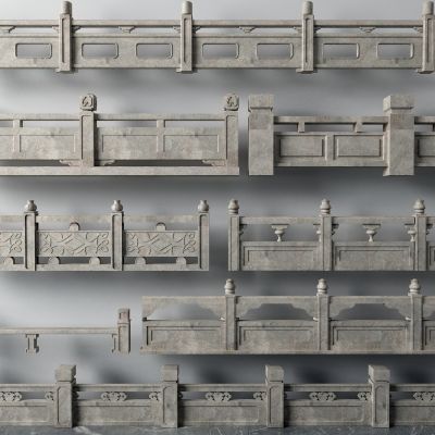 楼梯，栏杆，扶手3D模型