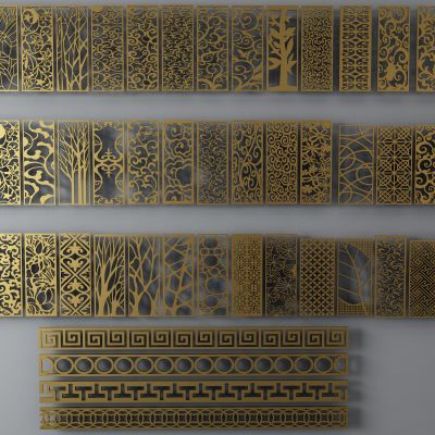 隔断，屏风，格栅