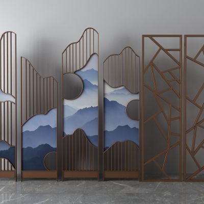 隔断，屏风，格栅3D模型
