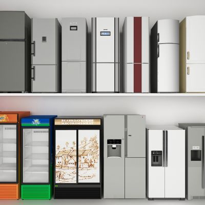 现代冰箱冰柜饮料柜组合