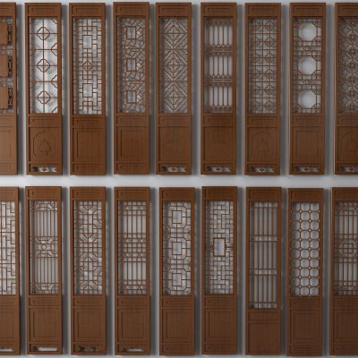 隔断，屏风，格栅3D模型