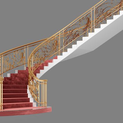 欧式铁艺楼梯3D模型