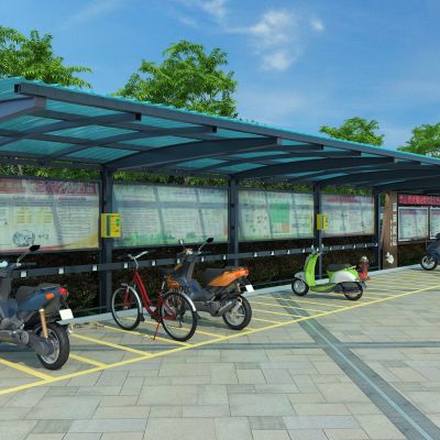 停车场，停车棚，电动车